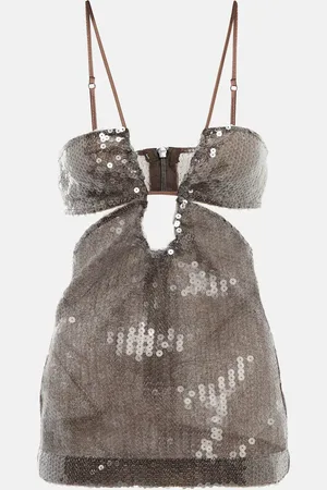 Nensi Dojaka Sequined cutout camisole
