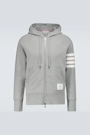 Thom Browne Zipped 4-Bar hooded sweatshirt