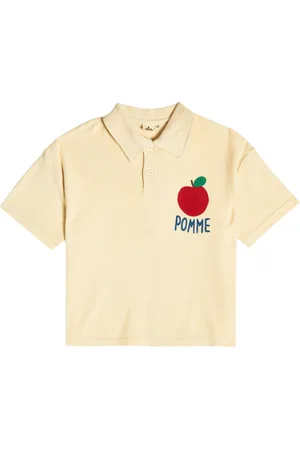 Jelly Mallow Printed terry polo shirt