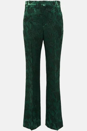 Chloé ChloÃ© Jacquard wool and silk slim pants