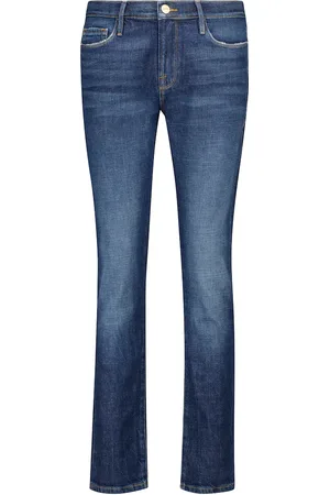 Frame Le GarÃ§on cropped mid-rise slim jeans