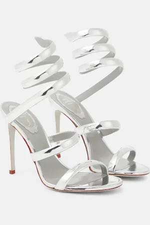 RENE CAOVILLA Cleo metallic leather sandals