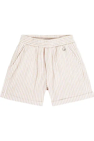 MONNALISA Baby striped cotton seersucker shorts