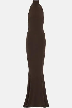 Norma Kamali Turtleneck jersey gown