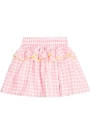 PAADE Gingham linen skirt