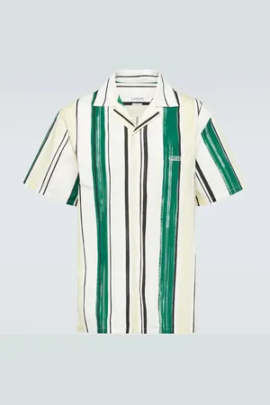 Lanvin Striped cotton bowling shirt