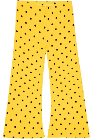 Mini Rodini Polka dotted flared jersey pants
