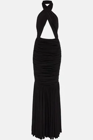 Norma Kamali Fishtail halterneck gown