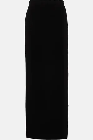 Norma Kamali Side-slit jersey maxi skirt