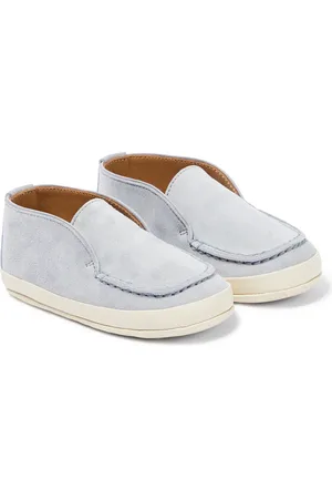 Loro Piana Baby Open Walk suede booties