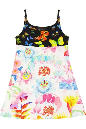 VERSACE Jardin jersey dress