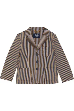Il gufo Striped cotton-blend blazer