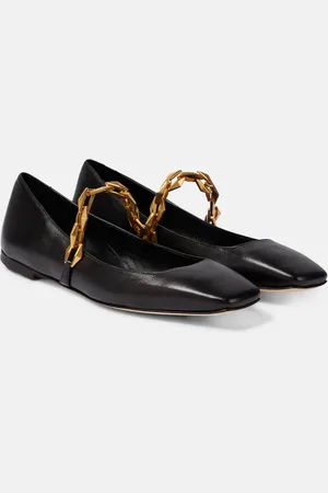 Jimmy Choo Diamond Tilda leather ballet flats