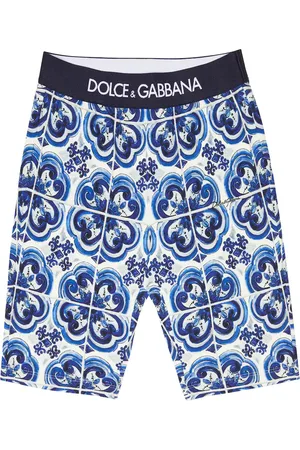 Dolce & Gabbana Printed cotton-blend biker shorts