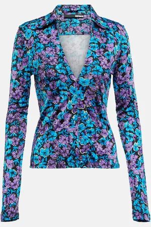 ROTATE Floral jersey shirt
