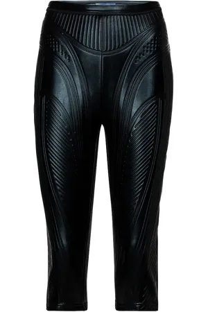 MUGLER Embossed scuba biker shorts