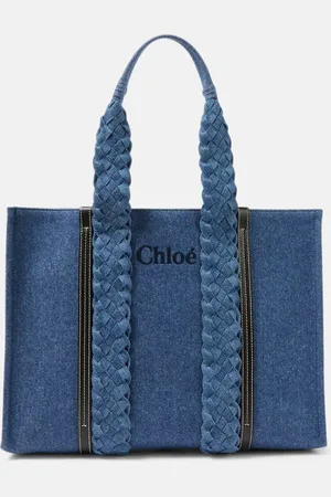 Chloé ChloÃ© Woody Medium denim tote bag