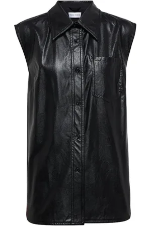 Stand Studio Arya faux leather top