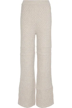 Nanushka Fina cable-knit wool-blend pants