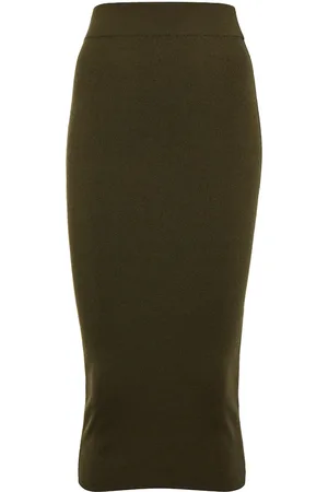 Tom Ford Cashmere-blend ribbed midi skirt