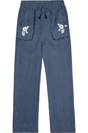 Tartine Et Chocolat Embroidered linen pants