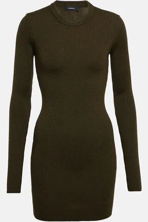 WARDROBE.NYC Ribbed-knit wool minidress