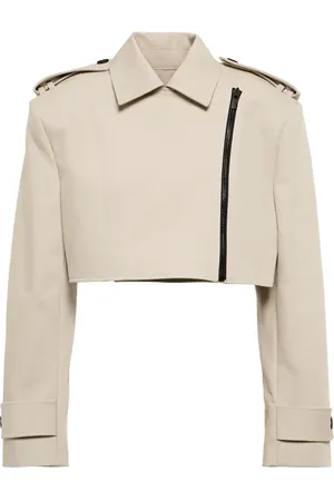 The Mannei Mahis cropped cotton biker jacket