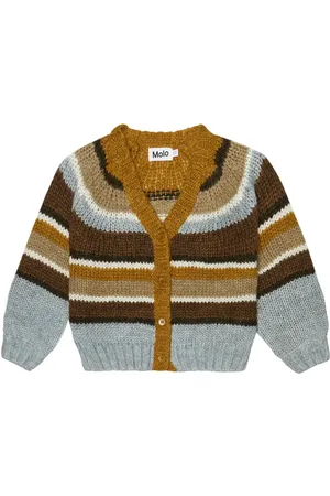 Molo Gail striped wool-blend cardigan
