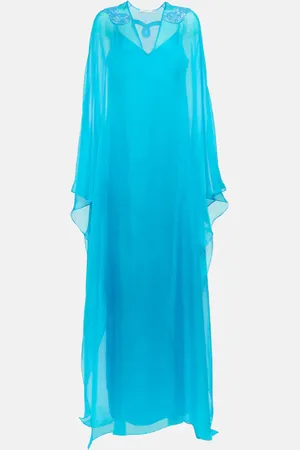 Safiyaa Embellished silk chiffon kaftan