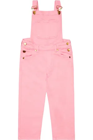 Mini Rodini Logo-embroidered denim dungarees
