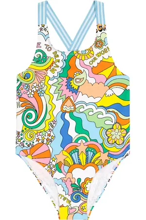 Stella McCartney Floral frill-trimmed swimsuit