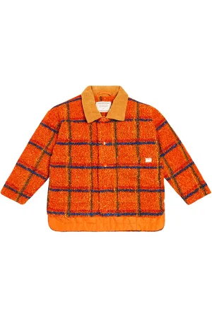 Tiny Cottons Checked fleece jacket