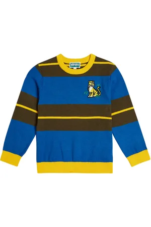 Kenzo Logo striped cotton-blend sweater