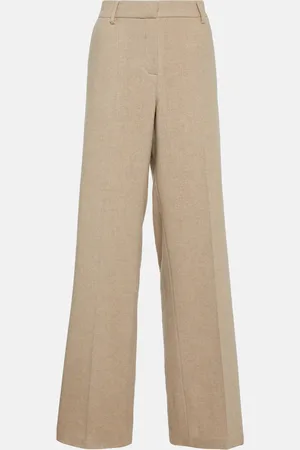 MAGDA BUTRYM Mid-rise cashmere wide-leg pants