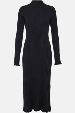 Proenza Schouler Carmen ribbed-knit high-neck midi dress