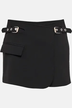 DION LEE Interlock high-rise wrap miniskirt