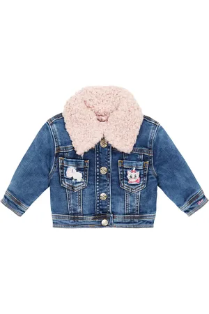 MONNALISA Baby embroidered denim jacket