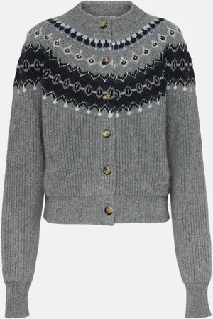 Khaite Michaela Fair Isle cashmere-blend cardigan