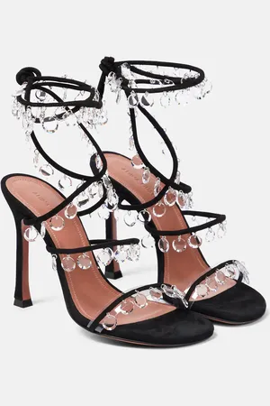 Amina Muaddi Tina embellished leather sandals