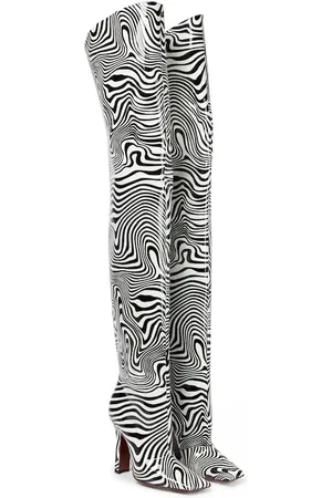 Vetements Zebra-print over-the-knee boots