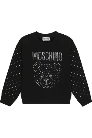 Moschino Embellished cotton-blend sweatshirt