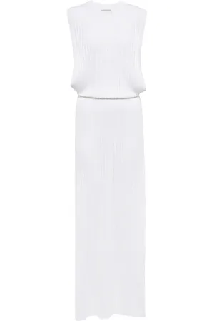 Chloé ChloÃ© Silk and linen striped maxi dress