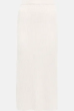 Jardin des Orangers Ribbed-knit cashmere skirt