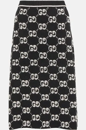 Gucci GG wool bouclÃ© jacquard midi skirt