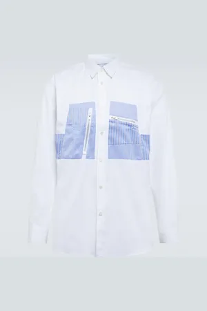 Comme des Garçons Comme des GarÃ§ons Shirt AppliquÃ©d cotton poplin shirt