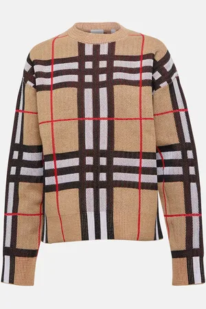 Burberry Checked cotton blend sweater