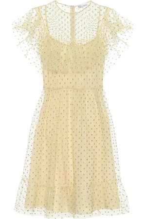 RED Valentino Embellished tulle minidress