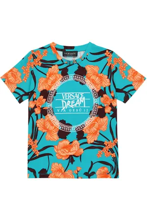 VERSACE Floral cotton jersey T-shirt