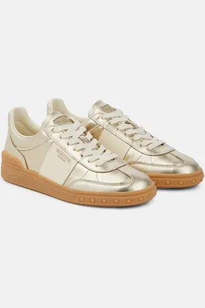VALENTINO GARAVANI Upvillage metallic leather sneakers