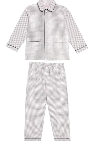 La Coqueta Romera checked cotton pajamas